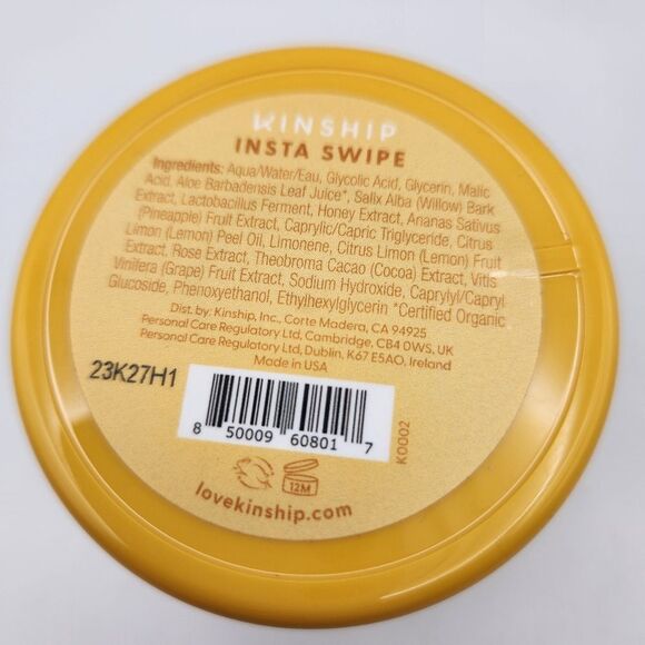 Kinship InstaSwipe Lemon Honey AHA Pads Exfoliate Brighten Clear Pores 45 Pads - Picture 3 of 5